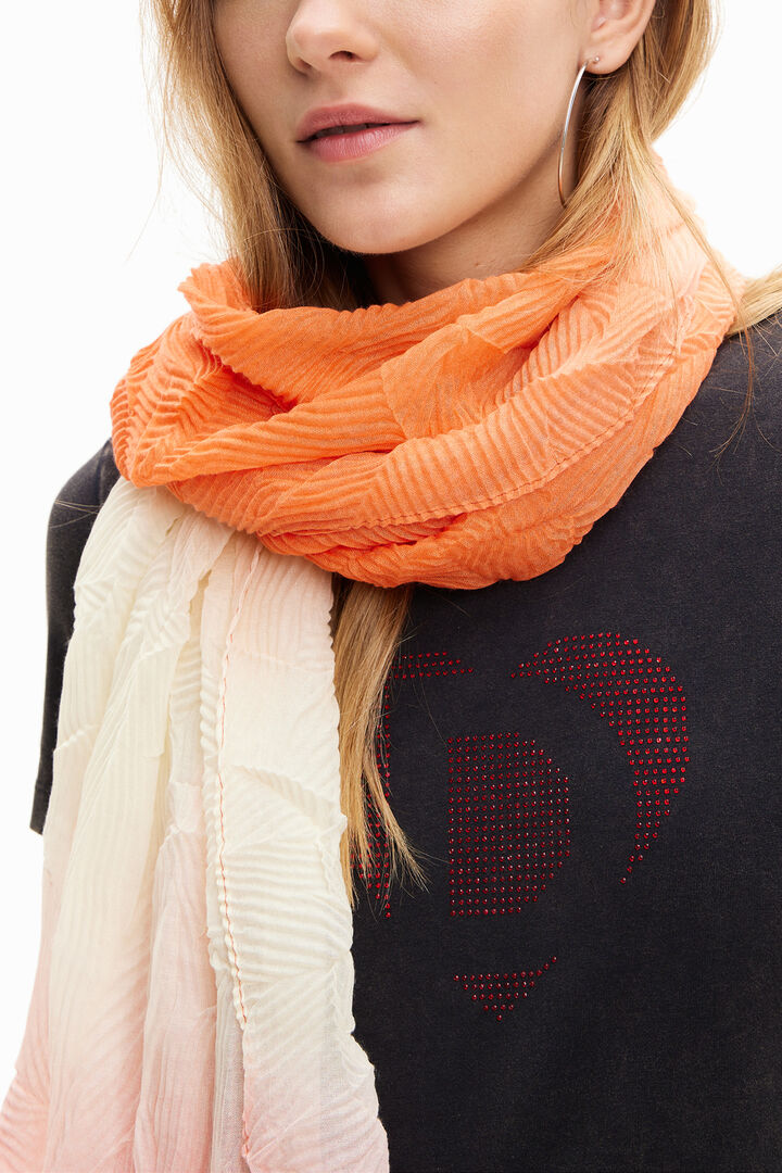 Rectangular pleated dégradé foulard | Desigual