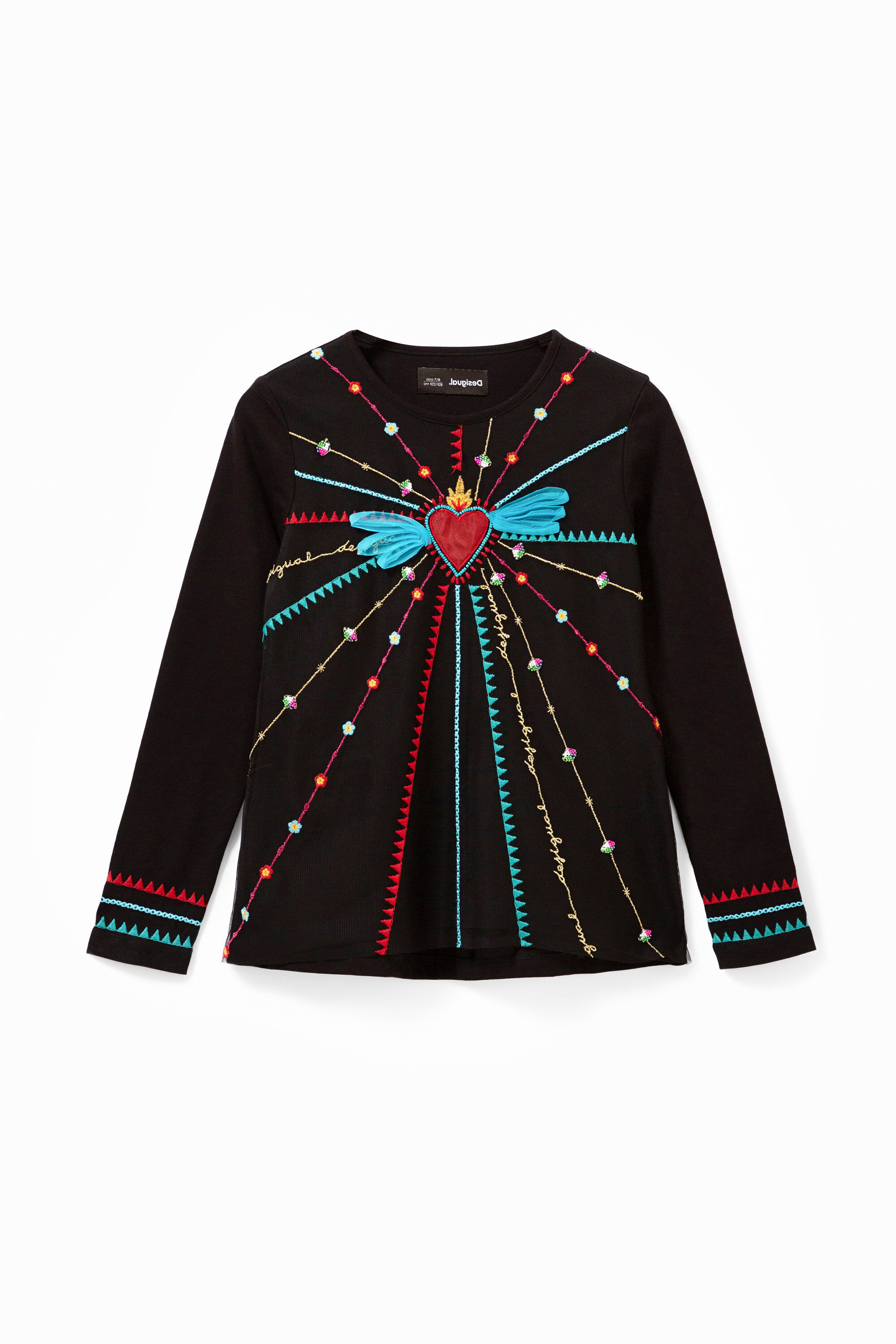 Shirt Herz Stickereien