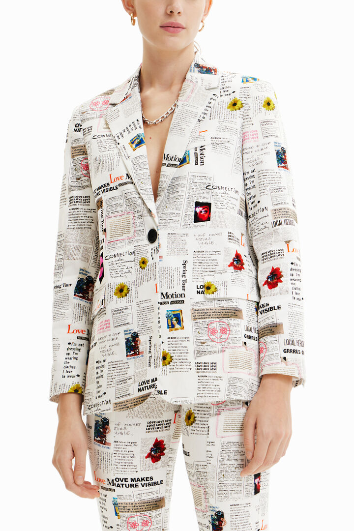 Newspaper blazer | Desigual
