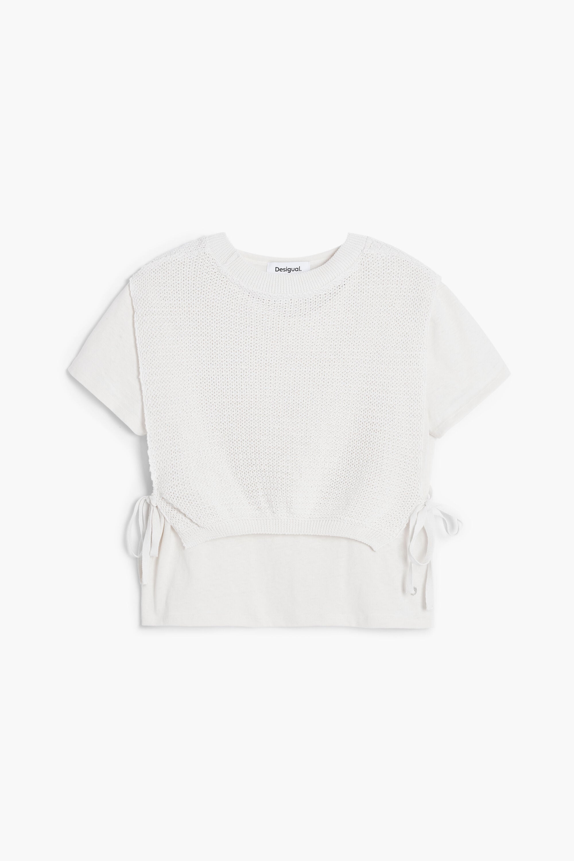 Camiseta 2en1 chaleco, Blanco, M