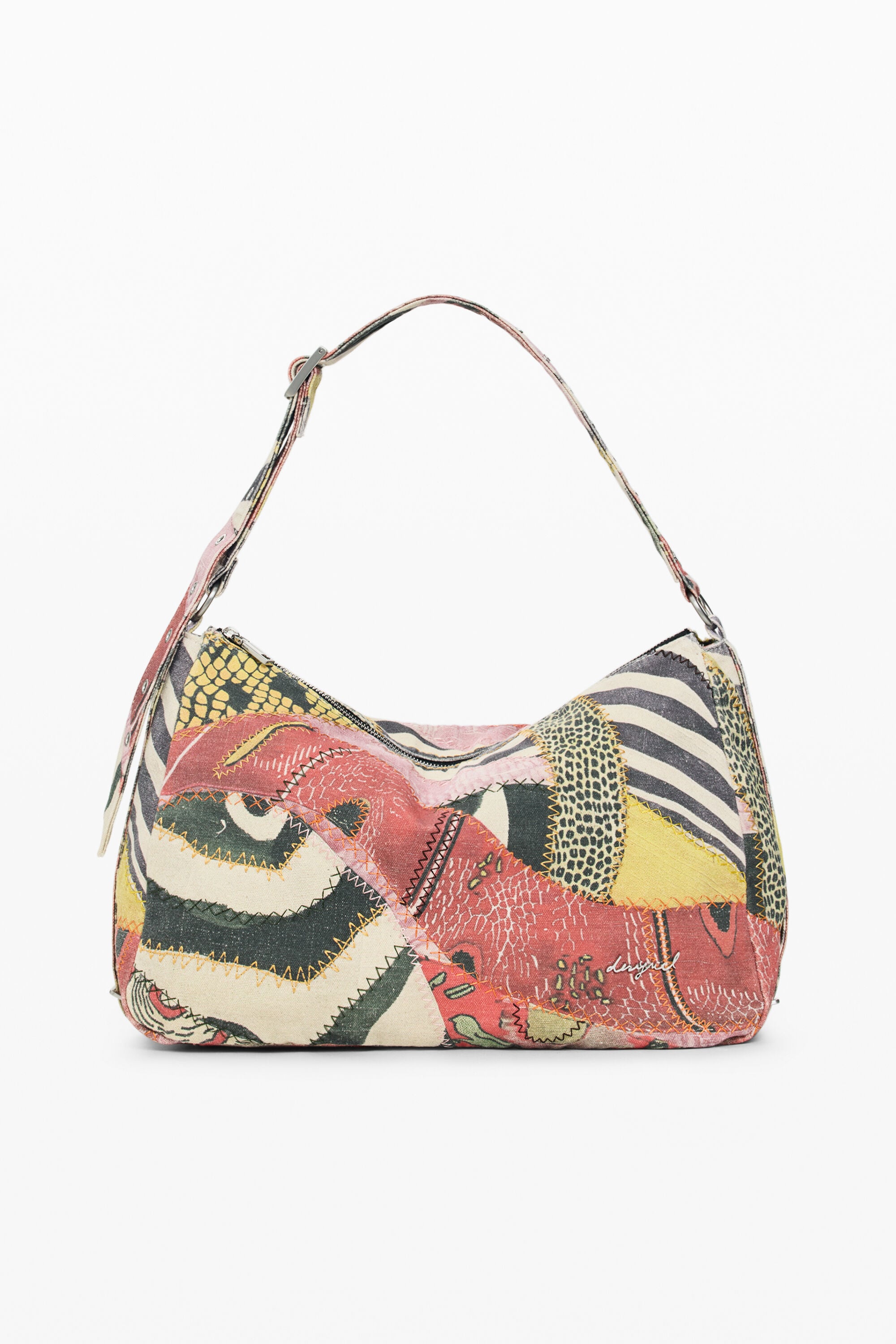 Bolso Estampado Mediano, Algodon, U