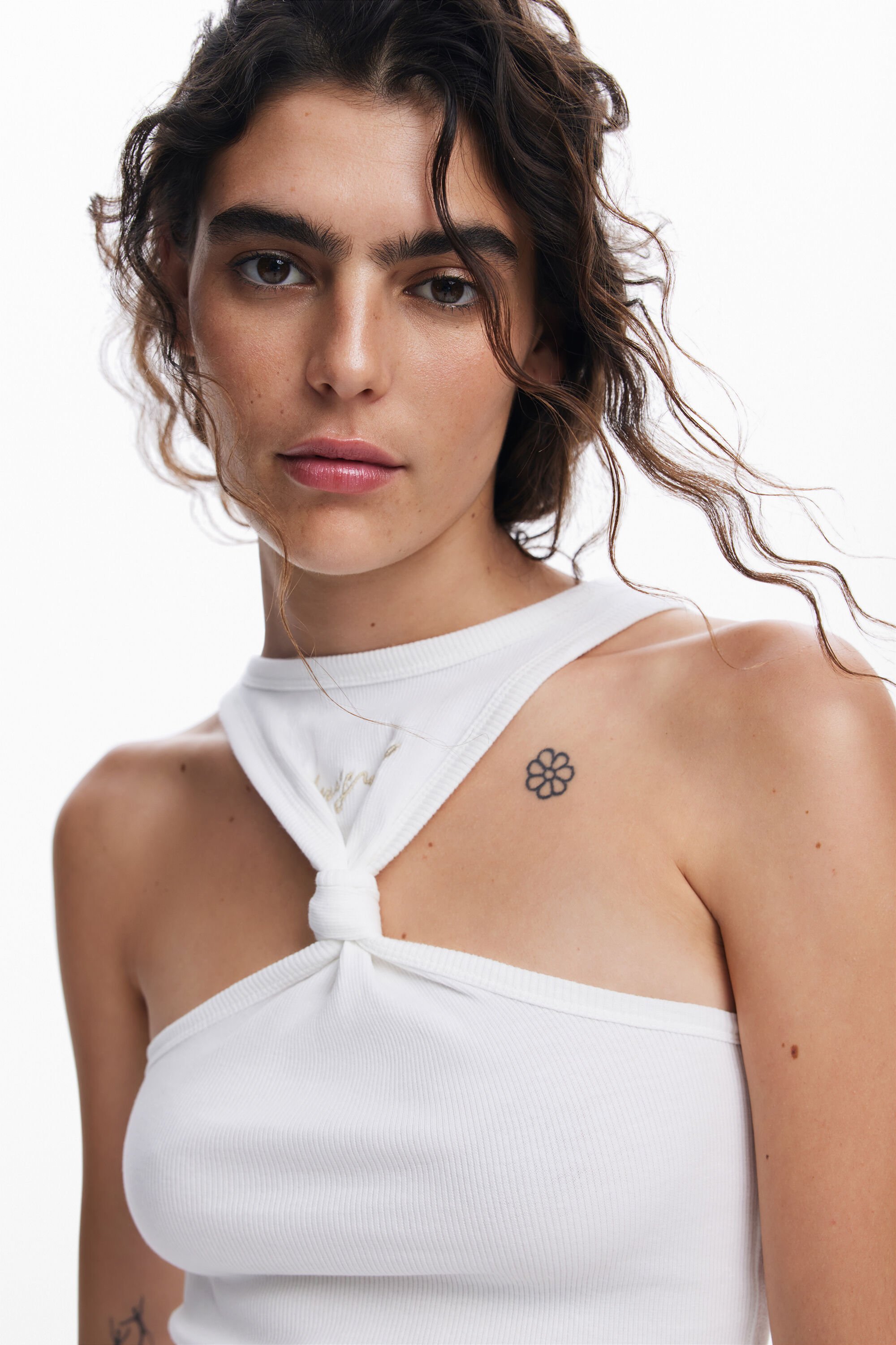 Tie-front T-shirt