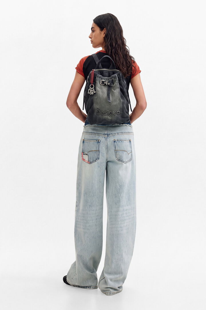 Medium denim backpack