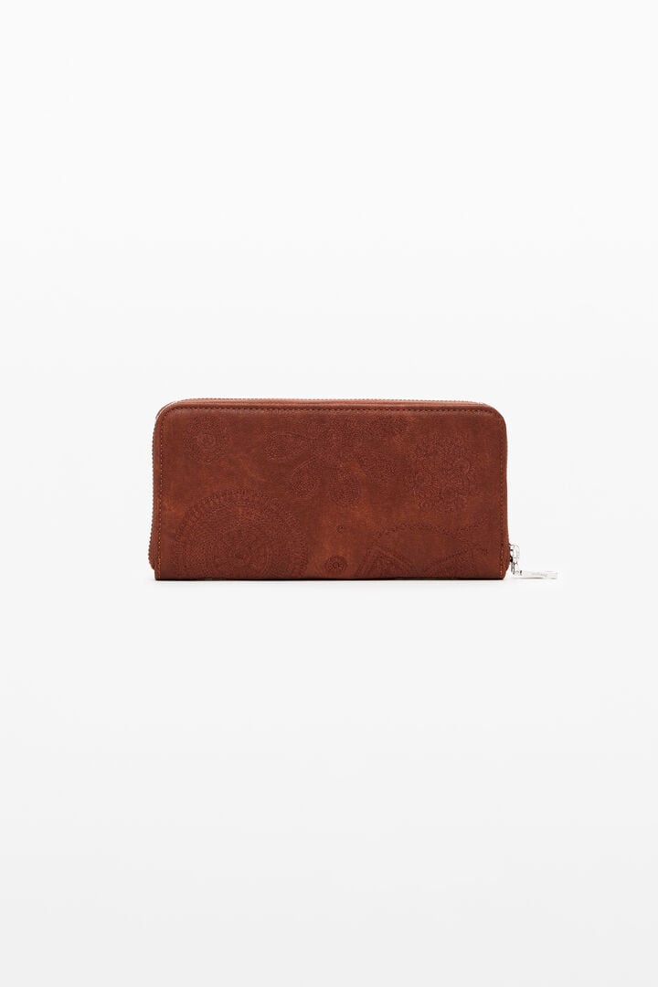 Large wallet with embroidered flowers | Desigual