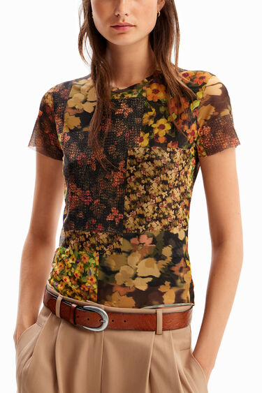 Patchwork tulle T-shirt | Desigual