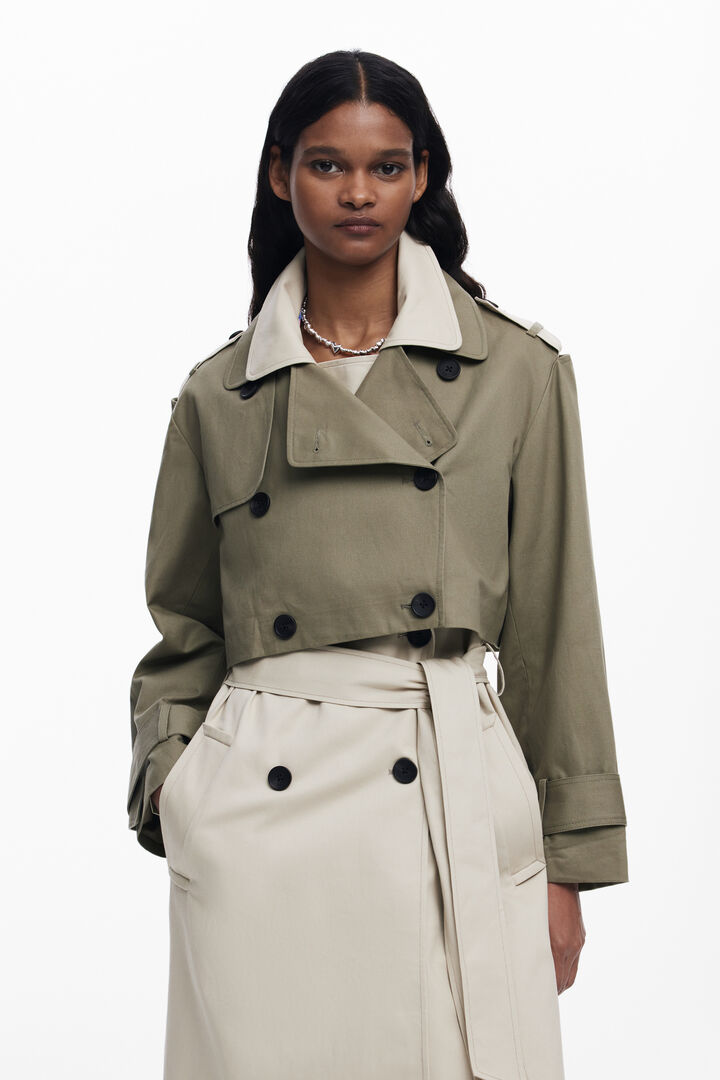 Detachable two-tone trench coat | Desigual