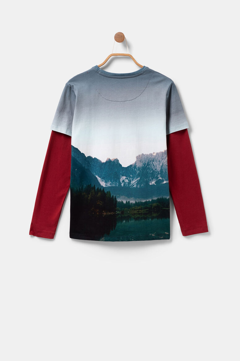 Double sleeve mountain T-shirt | Desigual