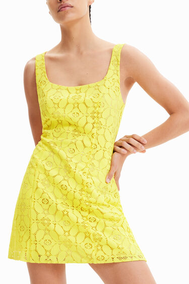 Vestido corto encaje | Desigual