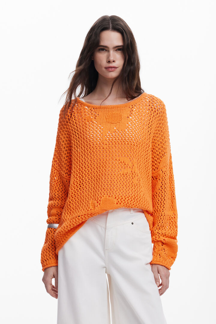Fluid openwork sweater | Desigual
