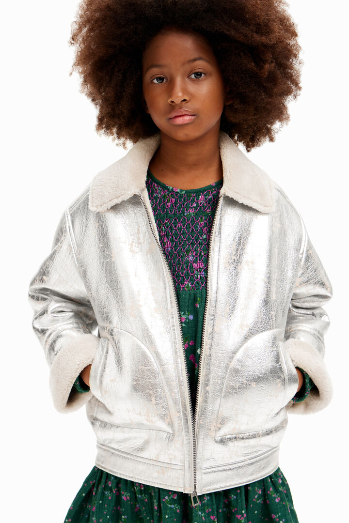 Chaqueta metalizada borrego | Desigual