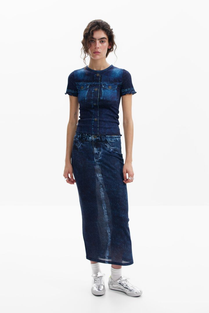 Camiseta efecto denim | Desigual
