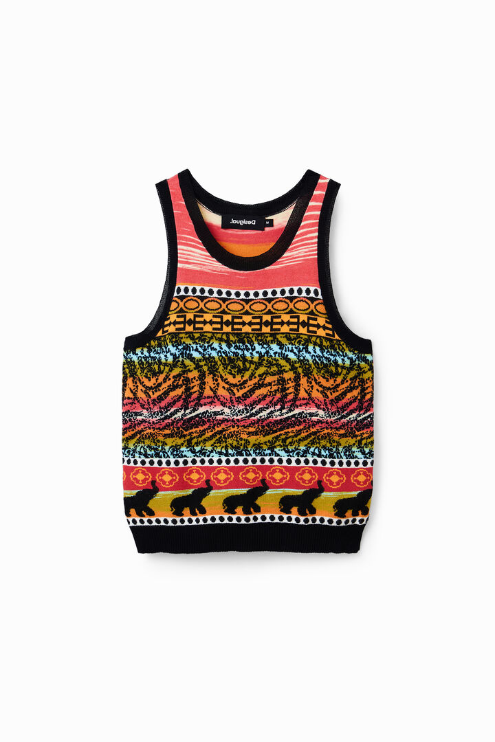 Débardeur frises maille | Desigual