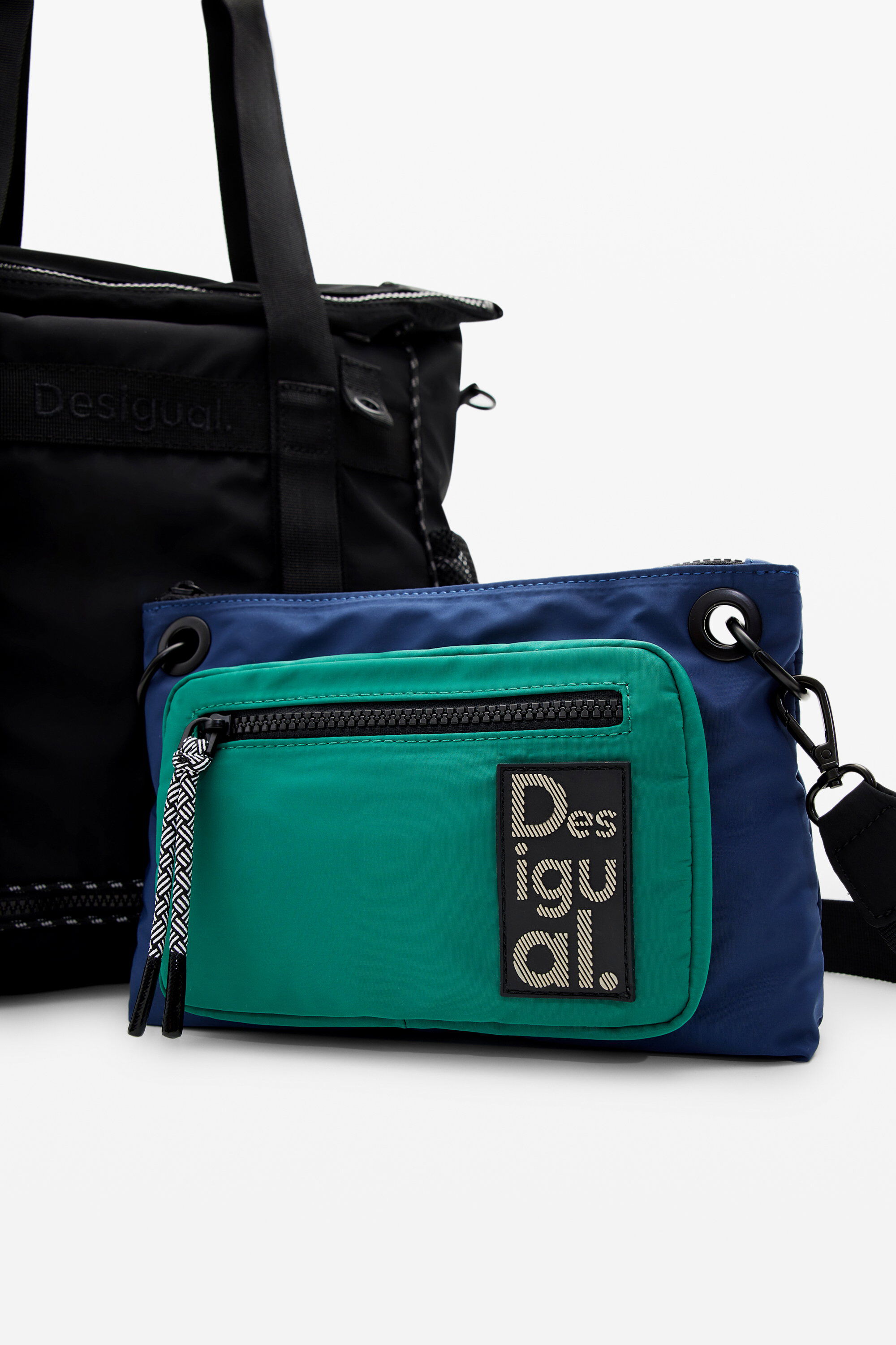 Mochila azul shop desigual
