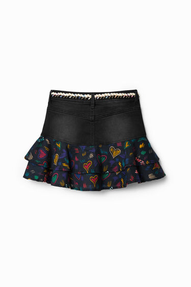 Ruffled denim mini skirt | Desigual