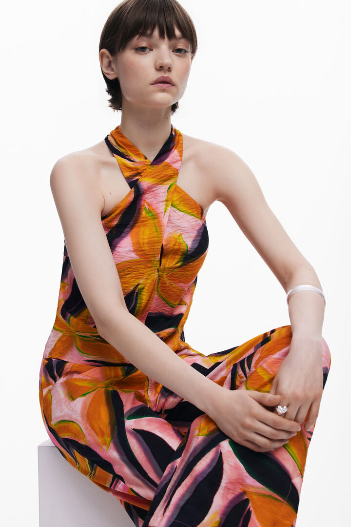 T-shirt à fleurs croisées | Desigual