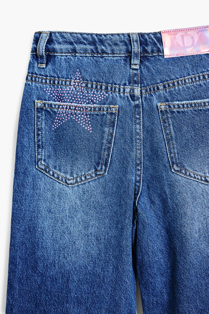 Denim pants with stars | Desigual