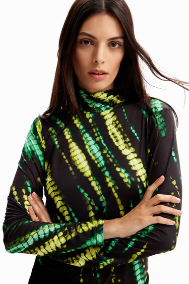 Samarreta slim frunzida tie-dye | Desigual