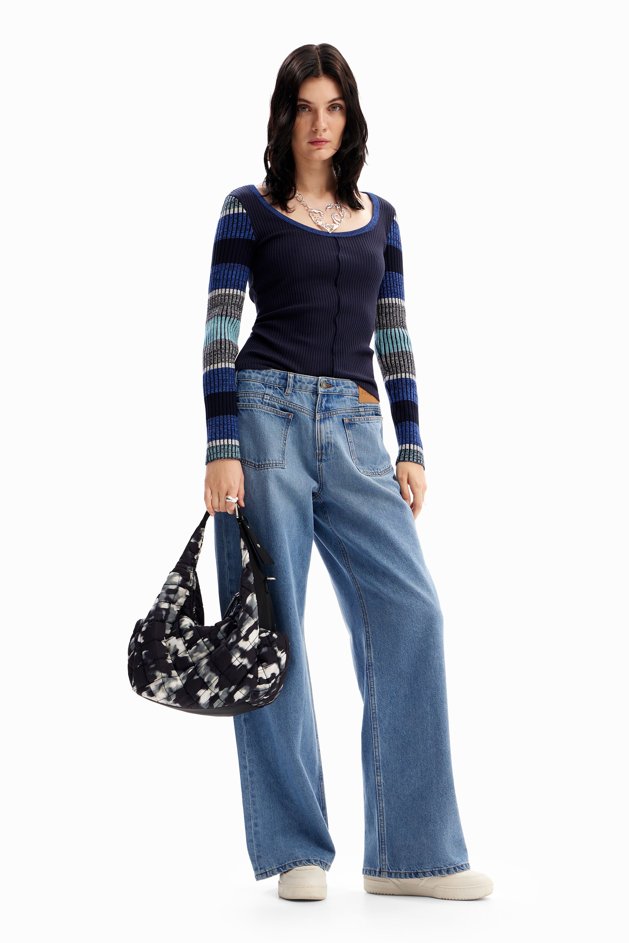 Desigual maglie top manica lunga