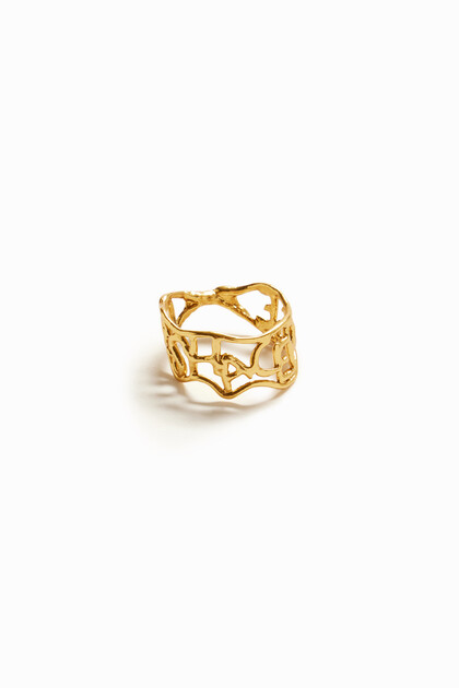 Zalio gold plated message ring