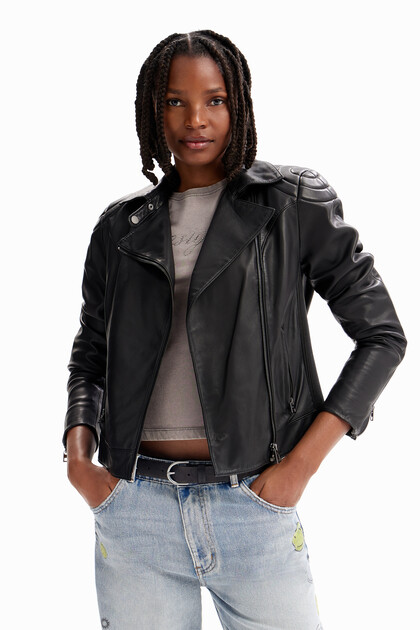 Chaqueta biker piel