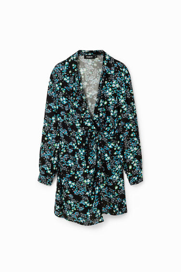 Short floral wrap dress | Desigual