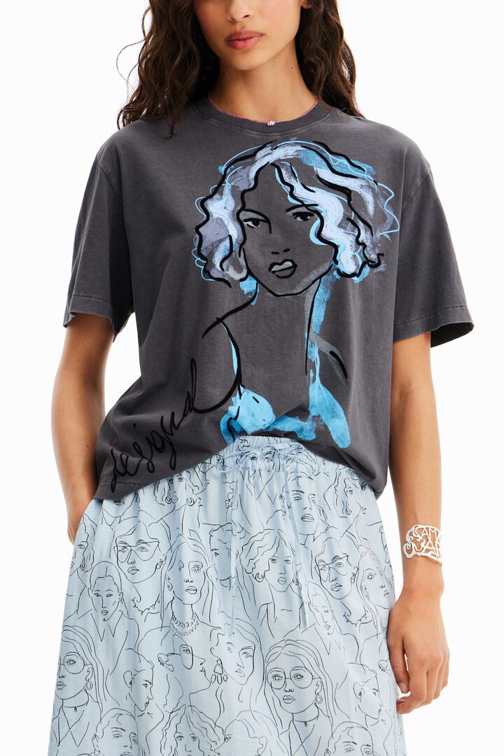 Girl illustration T-shirt | Desigual