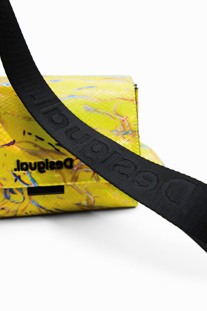 Small gold arty crossbody bag | Desigual