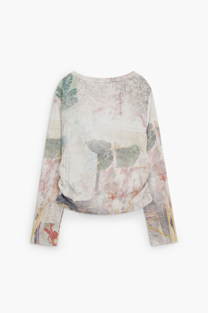 T-shirt imprim&eacute; &agrave; manches longues