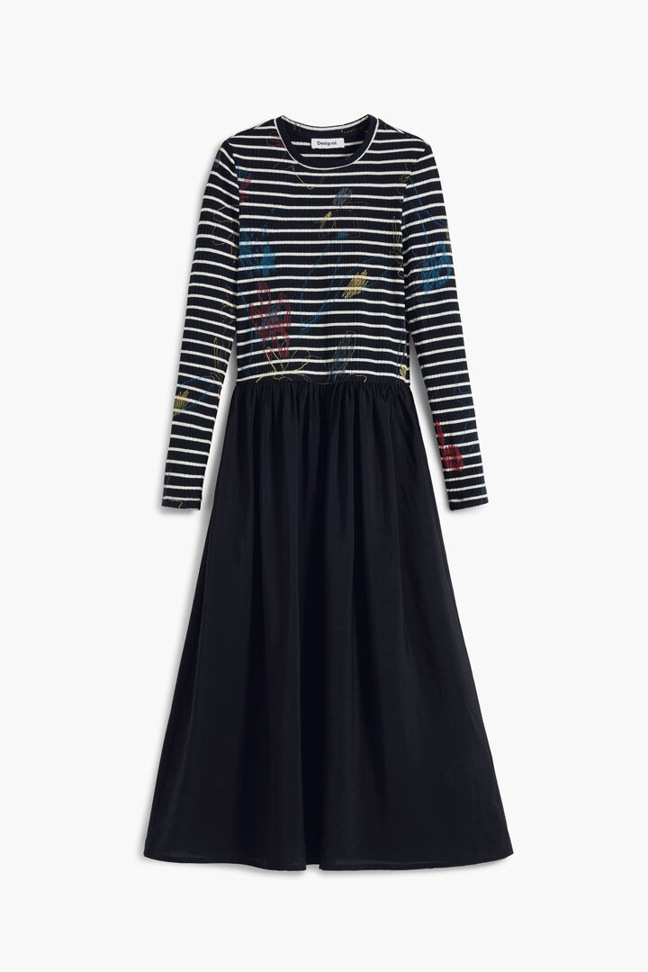 Kleid mit Streifen kombiniert | Desigual