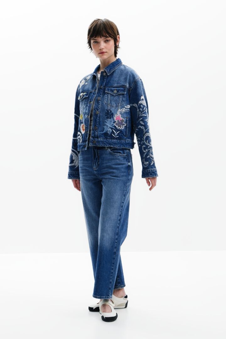 Embroidered denim jacket | Desigual