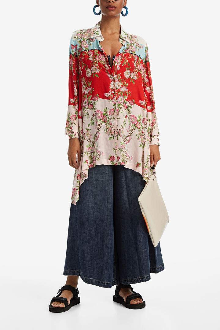 Chemise longue asymétrique | Desigual
