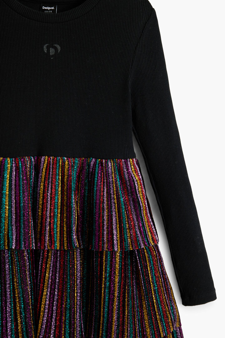 Vestido volantes lúrex | Desigual