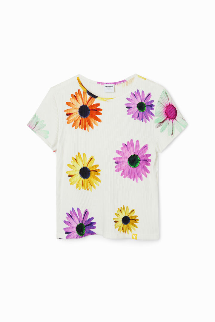 Ribbed daisy T-shirt