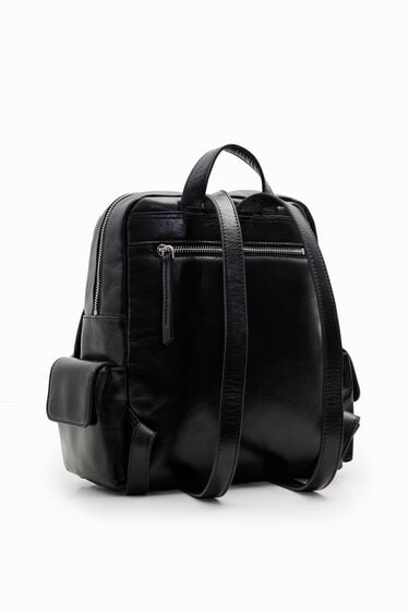 M leather pockets backpack | Desigual