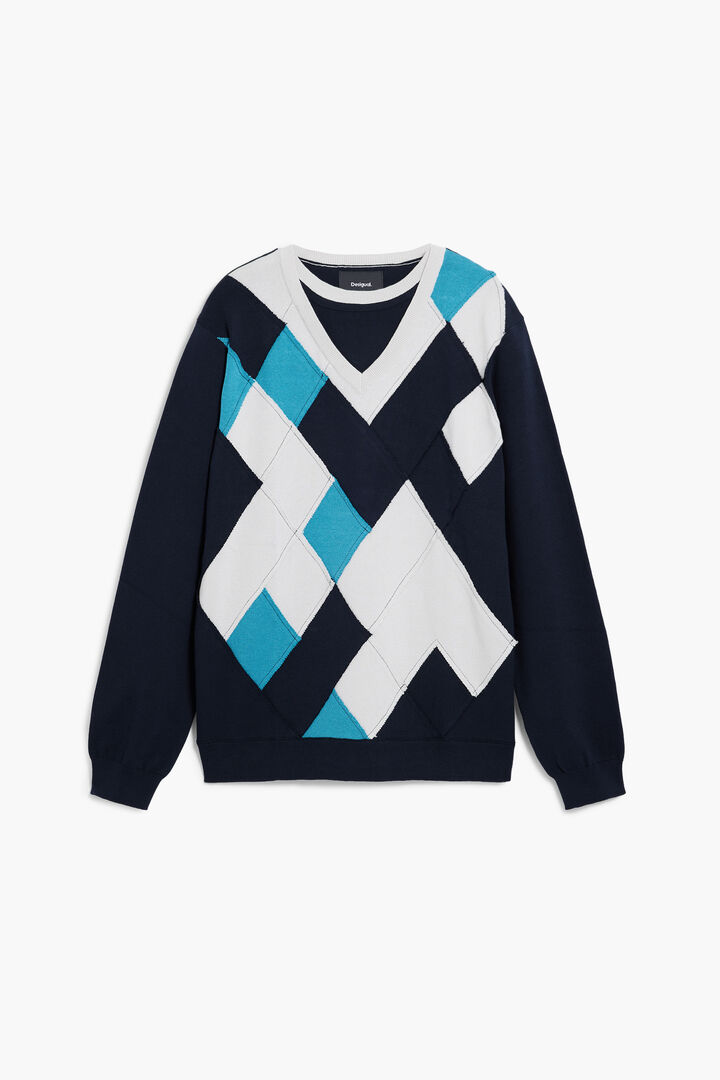 Double-neck diamond-pattern sweater Botter | Desigual