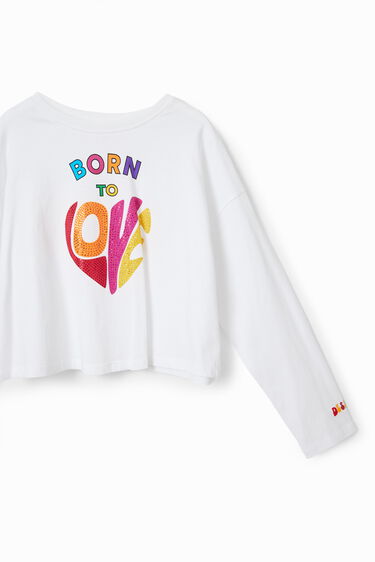 Camiseta cropped love | Desigual