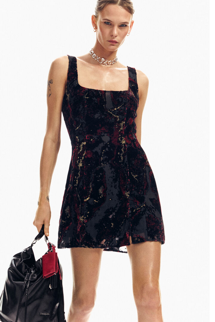 Devore strap dress | Desigual