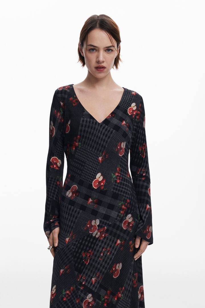 Robe midi à carreaux | Desigual