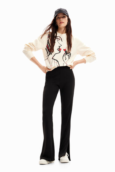 Pantalons flare elàstics | Desigual