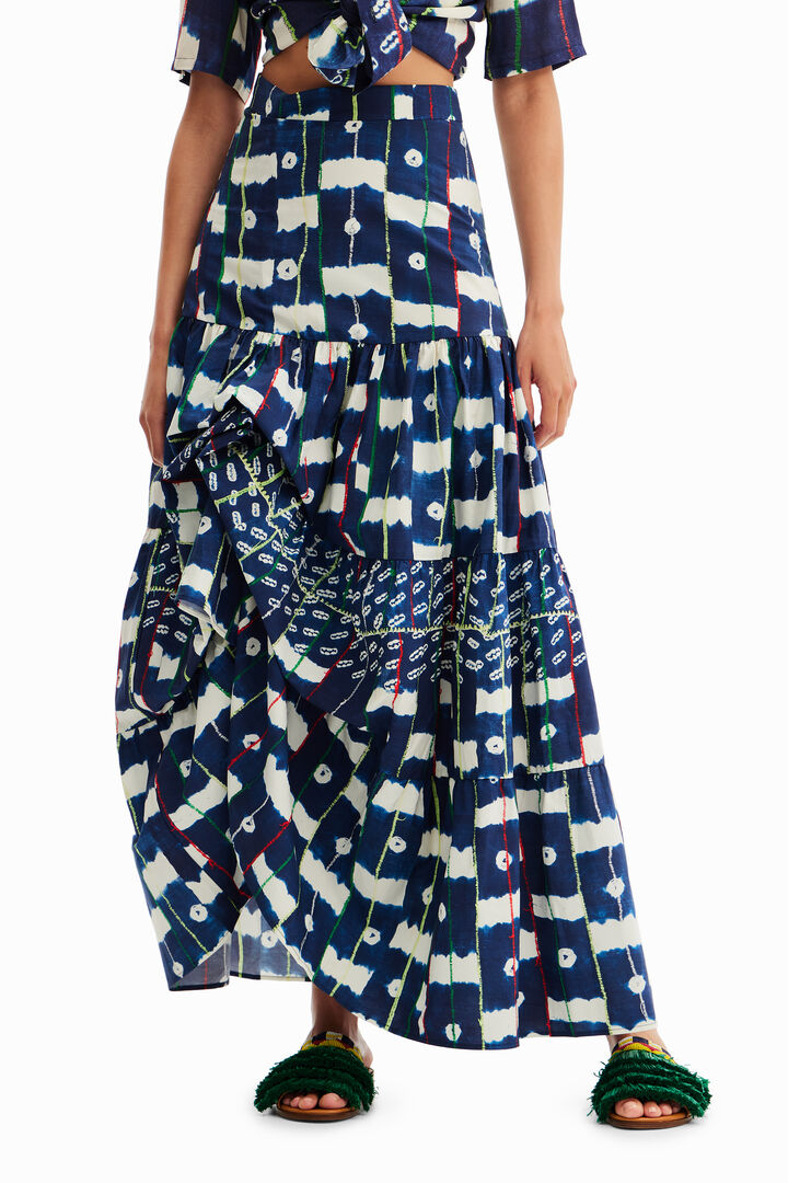 Faldilla llarga multiposició Stella Jean | Desigual