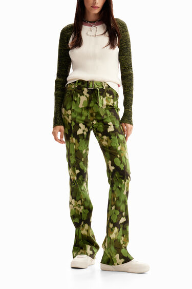 Pantalón Flare camo | Desigual