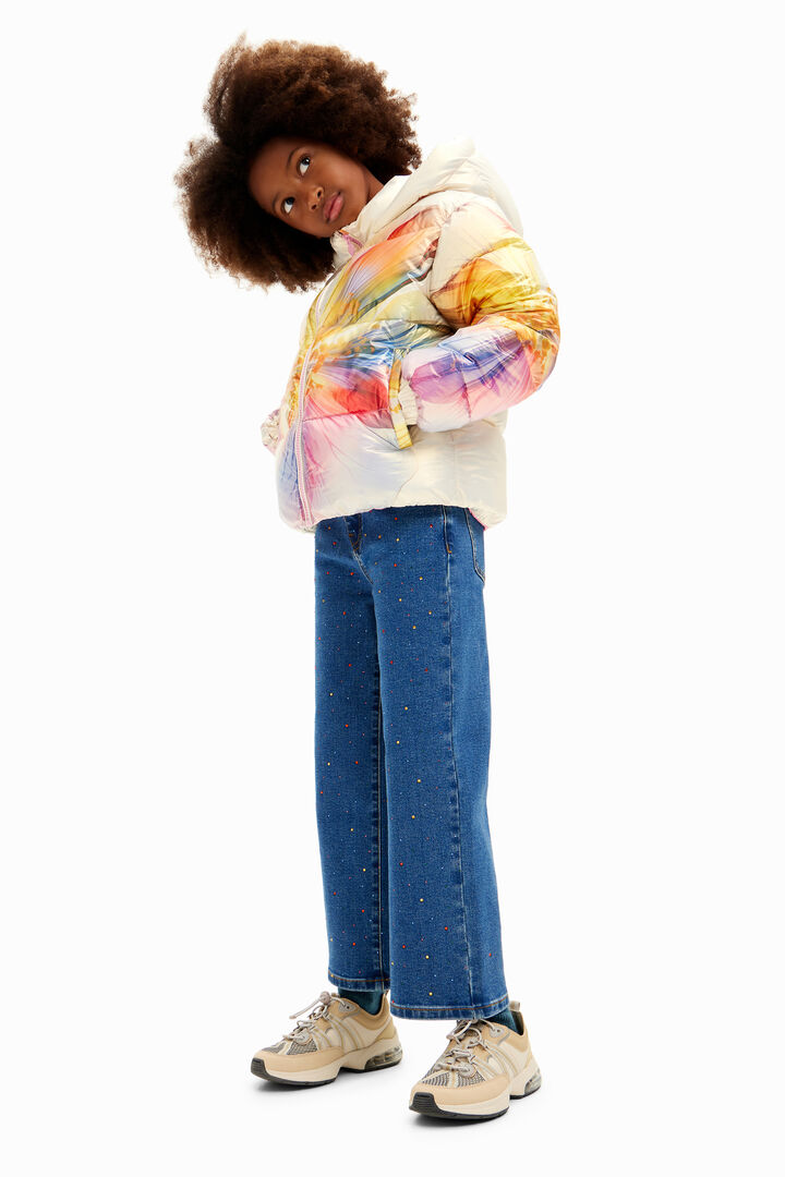 Metallic floral coat | Desigual