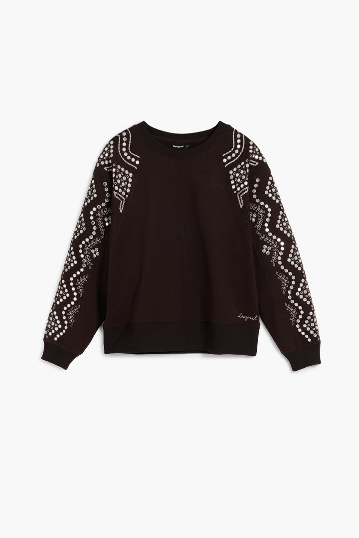 Studded sleeve sweatshirt | Desigual