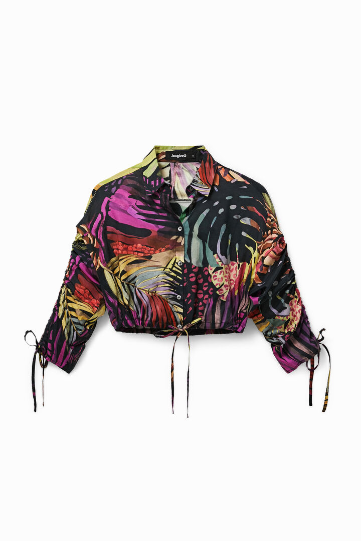 Tropische, schwarze Bluse | Desigual