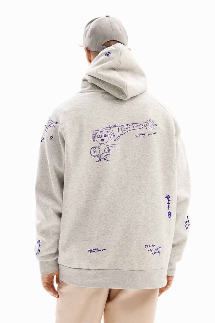 Sweat-shirt capuche broderies | Desigual