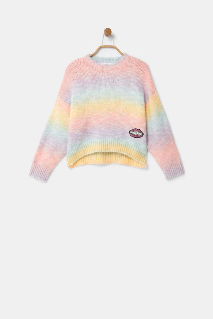 Oversize rainbow knit jumper | Desigual
