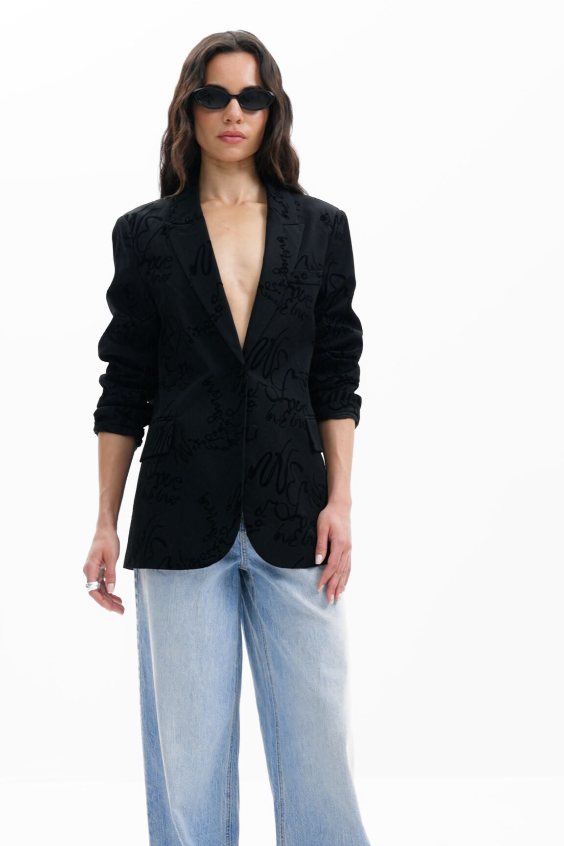 商品画像：Short dress with combined flowers Women's I Desigual.com 1