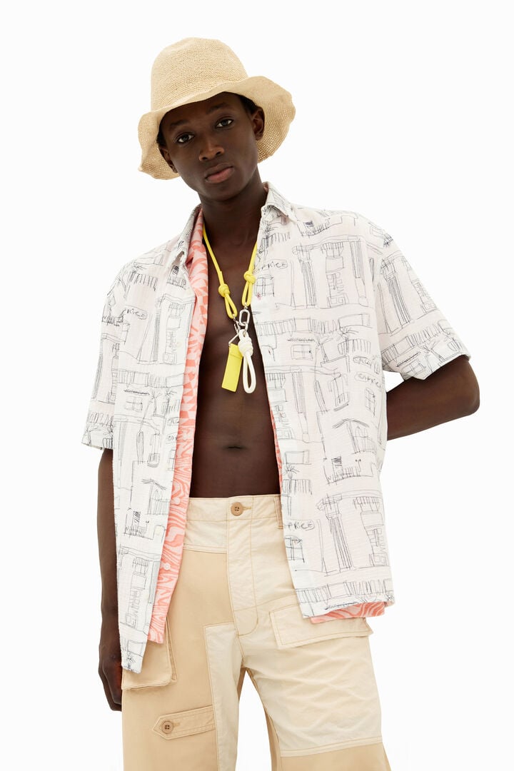 Camisa ilustraciones columnas | Desigual