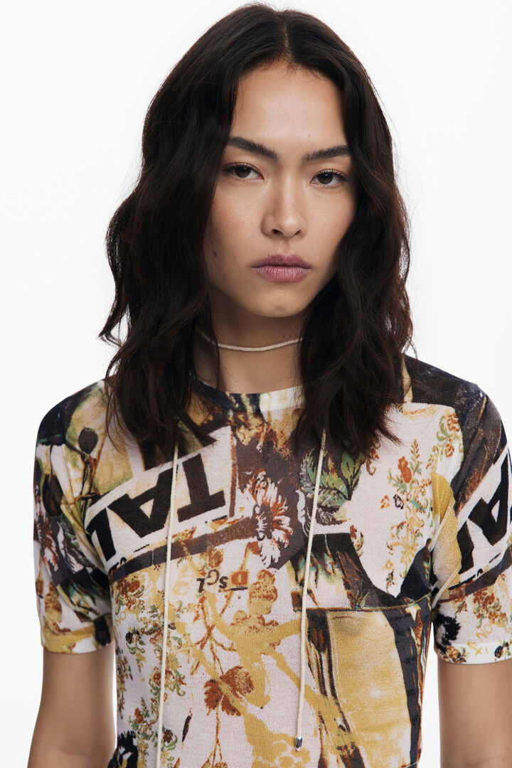 Collage knit T-shirt | Desigual
