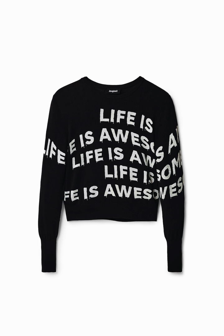 "Life is awesome" pullover | Desigual